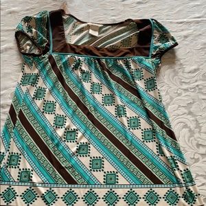 Brown & Teal dress shirt